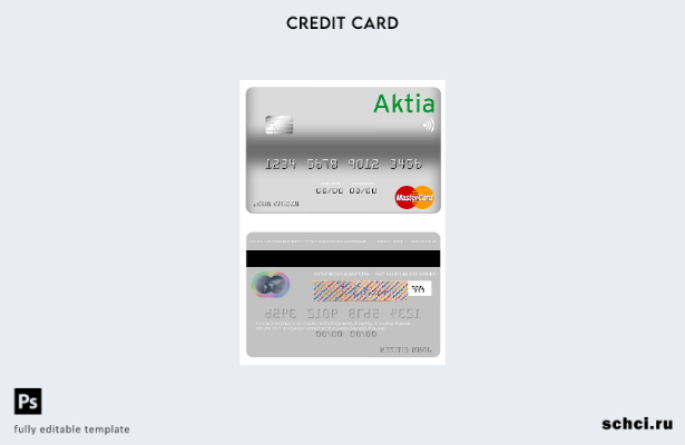 скачать цифровой шаблон карты Mastercard Финляндия Aktia Savings Bank